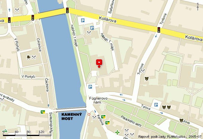 mapa Písek